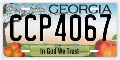 GA license plate CCP4067