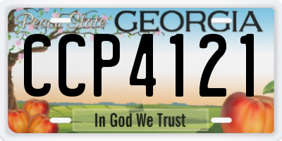 GA license plate CCP4121