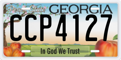 GA license plate CCP4127