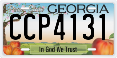 GA license plate CCP4131