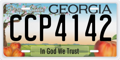 GA license plate CCP4142