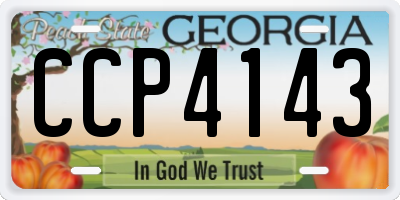 GA license plate CCP4143