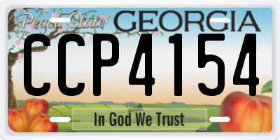 GA license plate CCP4154