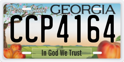 GA license plate CCP4164