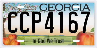 GA license plate CCP4167