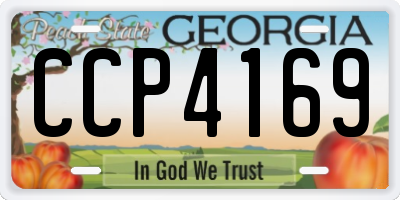 GA license plate CCP4169
