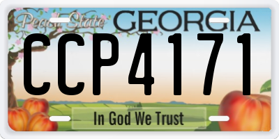GA license plate CCP4171