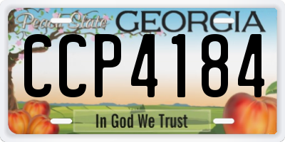 GA license plate CCP4184
