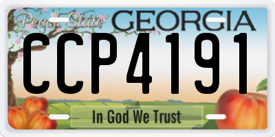 GA license plate CCP4191