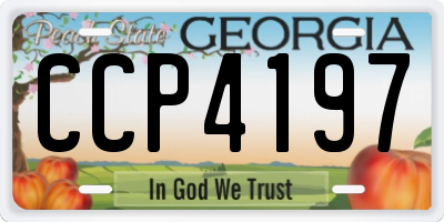 GA license plate CCP4197