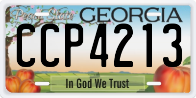 GA license plate CCP4213