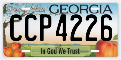 GA license plate CCP4226