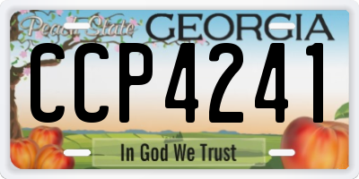GA license plate CCP4241