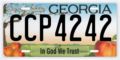GA license plate CCP4242