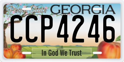 GA license plate CCP4246