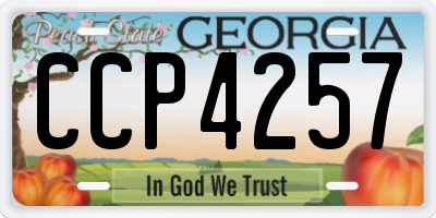 GA license plate CCP4257