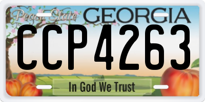 GA license plate CCP4263