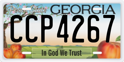 GA license plate CCP4267