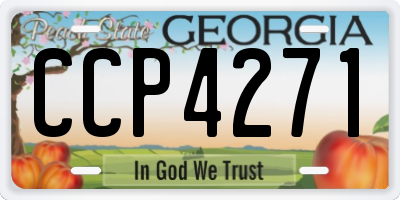 GA license plate CCP4271