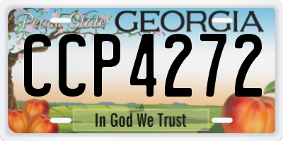 GA license plate CCP4272