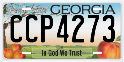 GA license plate CCP4273
