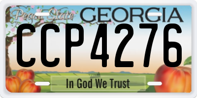 GA license plate CCP4276