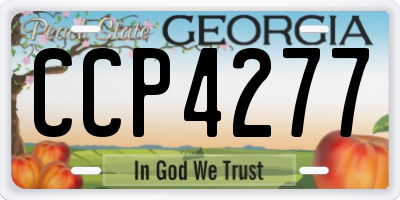 GA license plate CCP4277