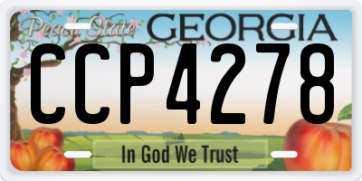 GA license plate CCP4278