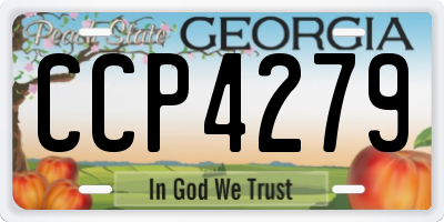 GA license plate CCP4279
