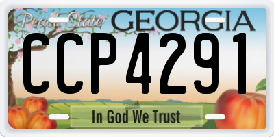 GA license plate CCP4291