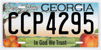 GA license plate CCP4295