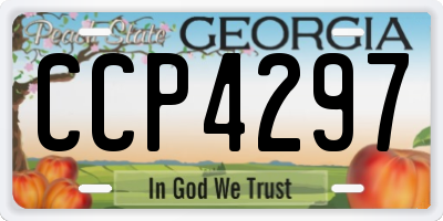 GA license plate CCP4297