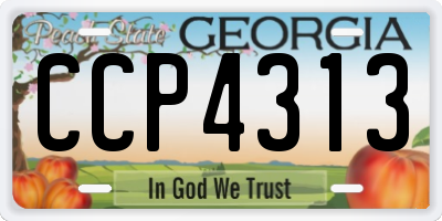 GA license plate CCP4313