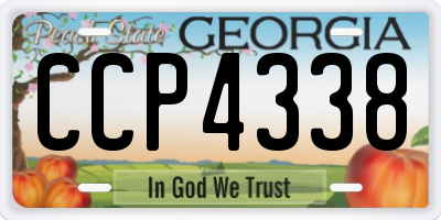 GA license plate CCP4338
