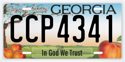 GA license plate CCP4341