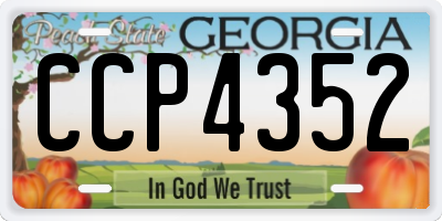 GA license plate CCP4352
