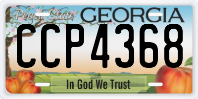 GA license plate CCP4368
