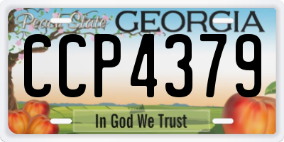 GA license plate CCP4379
