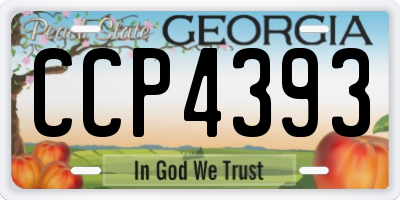 GA license plate CCP4393