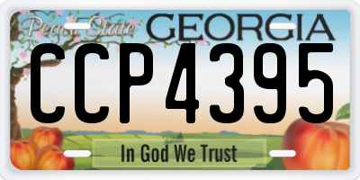 GA license plate CCP4395