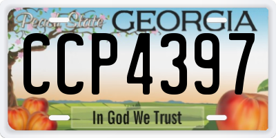 GA license plate CCP4397