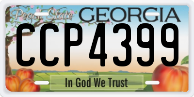 GA license plate CCP4399