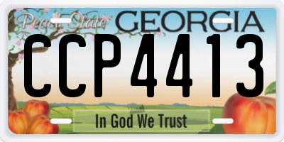 GA license plate CCP4413