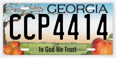 GA license plate CCP4414