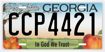 GA license plate CCP4421