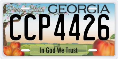 GA license plate CCP4426