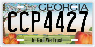 GA license plate CCP4427