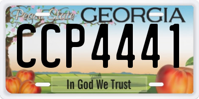 GA license plate CCP4441