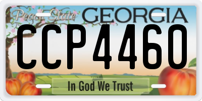 GA license plate CCP4460