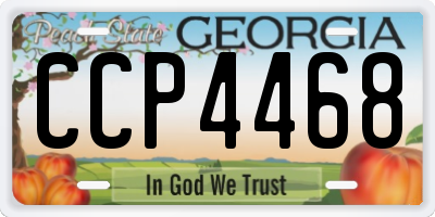 GA license plate CCP4468